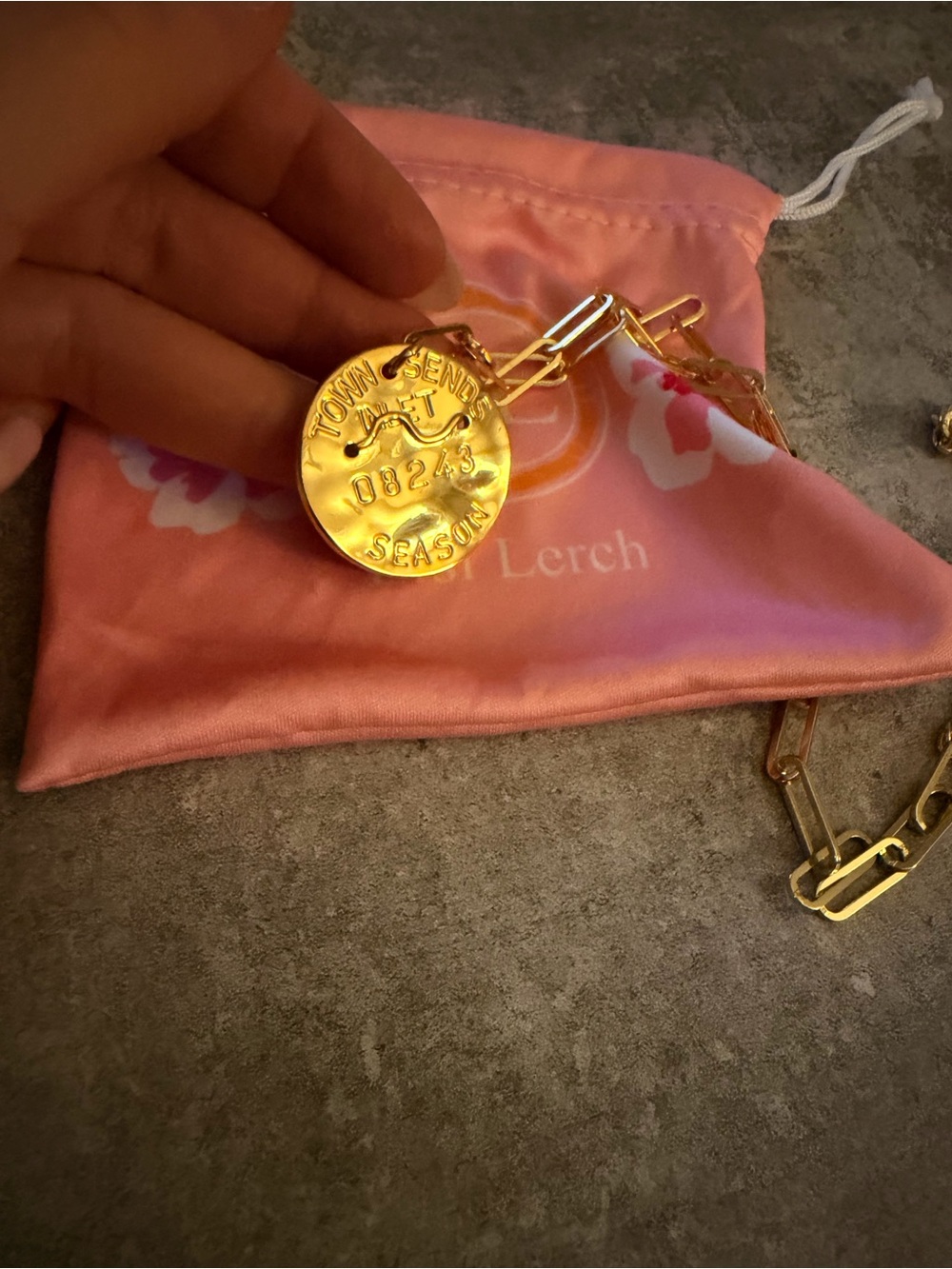 Beach tag necklace